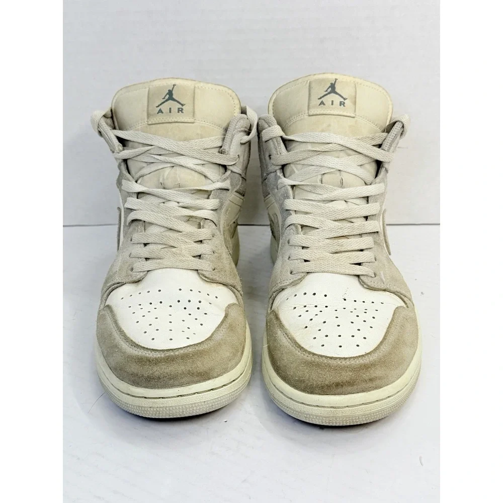 Nike Air Jordan 1 Mid Men Size 10 FQ7720-002 Neutral Grey Smoke Grey Shoes